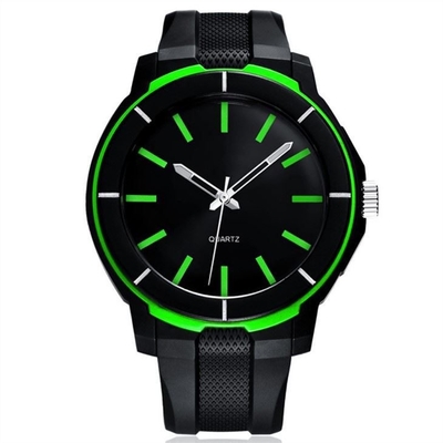 Montre de Digital du silicone des hommes 30 mètres de miroir acrylique imperméable 195mm