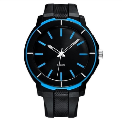 Montre de Digital du silicone des hommes 30 mètres de miroir acrylique imperméable 195mm