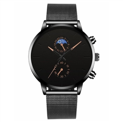 Mesh Watches occasionnel des hommes imperméables de la vie d'acier inoxydable Mesh Bracelet Watch 30m