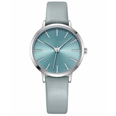 Surface de luxe de Microfiber d'alliage de la montre-bracelet 14mm de quartz de femmes de bracelet en cuir