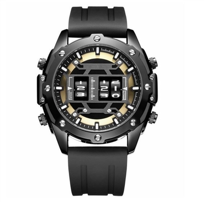 Les sports analogiques-numériques observent le style de sport observe la montre-bracelet de sports pour les hommes