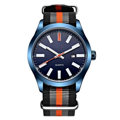 les sports analogues de montre-bracelet de 275mm de quartz des hommes en nylon de mouvement observent