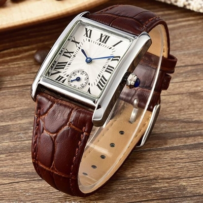 Montres carrées de cadran de montre de Pin Buckle Alloy Square Case pour des dames
