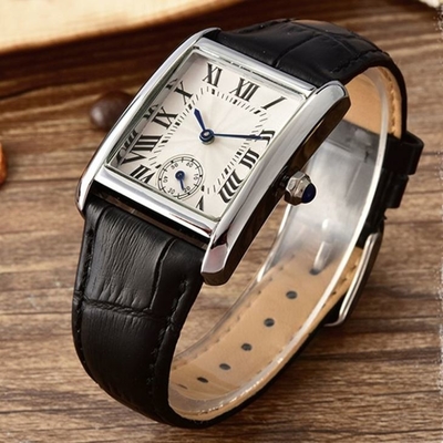 Montres carrées de cadran de montre de Pin Buckle Alloy Square Case pour des dames