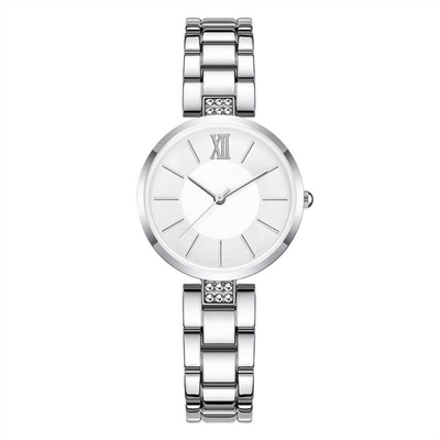 Montre Diamond Metal Mesh Watch Band de ceinture d'acier inoxydable de mouvement de quartz