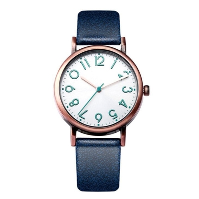 Les dames de mouvement de quartz garnissent en cuir montre en cuir imperméable de la vie de Vogue 30m de montre la petite