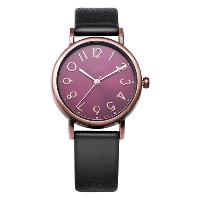 Les dames de mouvement de quartz garnissent en cuir montre en cuir imperméable de la vie de Vogue 30m de montre la petite
