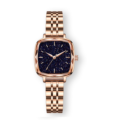 Montres de Digital de place de cru pour le fermoir de papillon de double-pression d'acier inoxydable de femmes