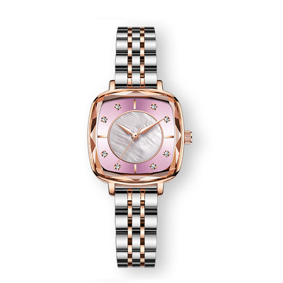 Montres de Digital de place de cru pour le fermoir de papillon de double-pression d'acier inoxydable de femmes