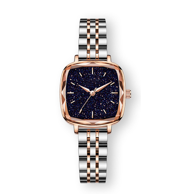 Montres de Digital de place de cru pour le fermoir de papillon de double-pression d'acier inoxydable de femmes