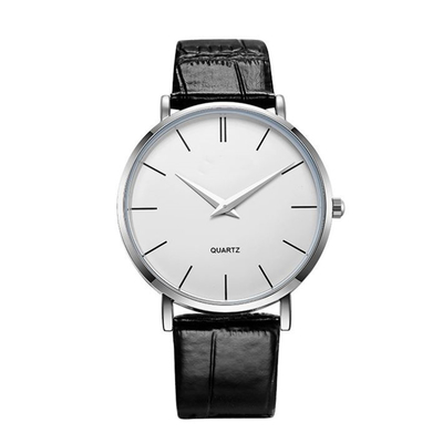 Miroir 30m en verre de caisse d'alliage de montre de Digital des hommes de bracelet en cuir imperméables
