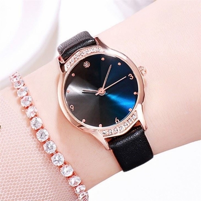 La courroie de luxe d'unité centrale de Diamond Watches des femmes de Laipute a durci Diamond Bezel Watch de verre