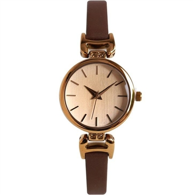 Le bracelet en cuir imperméable des dames 3ATM observe les montres femelles de bracelet en cuir de luxe