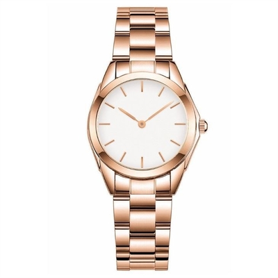 L'acier inoxydable de femmes de mouvement de quartz observe le cas de galvanoplastie de 40mm