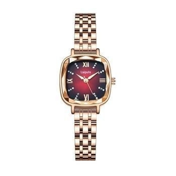 Cadran de rayon de soleil de fermoir de papillon de double-pression de montre de bracelet de l'acier inoxydable des femmes de place