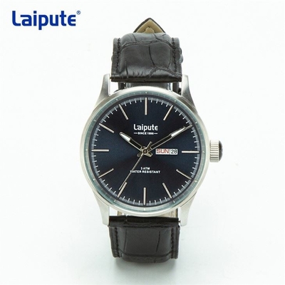 Montre de calendrier de bracelet en cuir de montres du chronographe d'hommes de couleurs de Pantone