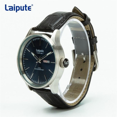 Montre de calendrier de bracelet en cuir de montres du chronographe d'hommes de couleurs de Pantone
