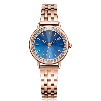 L'or des femmes imperméables et montres de robe de Diamond Watches Quartz Movement Ladies
