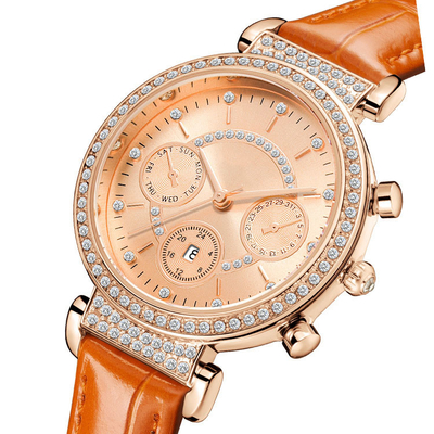 Montre de luxe de quartz de mode pour des femmes Diamond Watches imperméable
