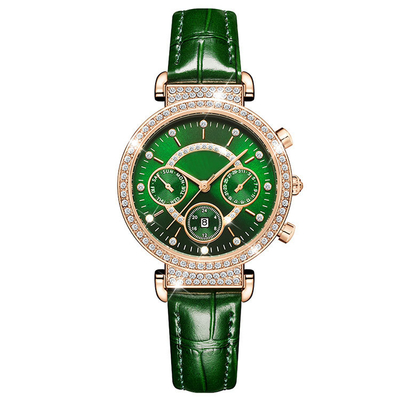 Montre de luxe de quartz de mode pour des femmes Diamond Watches imperméable