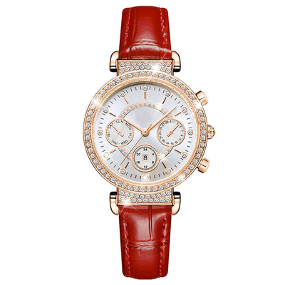 Montre de luxe de quartz de mode pour des femmes Diamond Watches imperméable