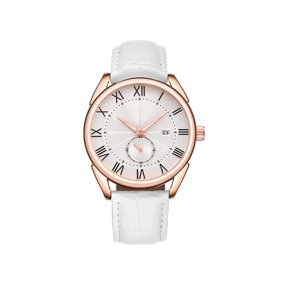 Les montres imperméables en cuir d'hommes de couleurs de mode de montre-bracelet de quartz de l'alliage 3atm