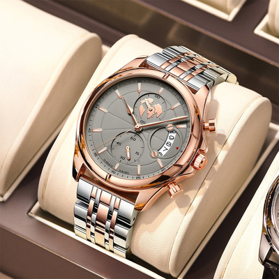 Montres-bracelet de quartz de cadran de montre inoxydable de courroie de style de sport grandes pour les hommes