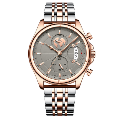 Montres-bracelet de quartz de cadran de montre inoxydable de courroie de style de sport grandes pour les hommes