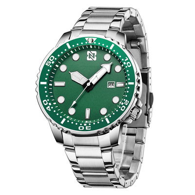 Montre occasionnelle de mode de Ghost de l'eau de vert de montre du quartz des hommes de sports