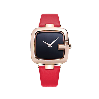 OEM 3atm imperméable de montre du quartz des petites femmes carrées de montre de fermoir de boucle
