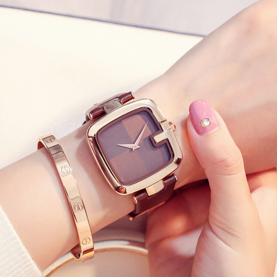 OEM 3atm imperméable de montre du quartz des petites femmes carrées de montre de fermoir de boucle