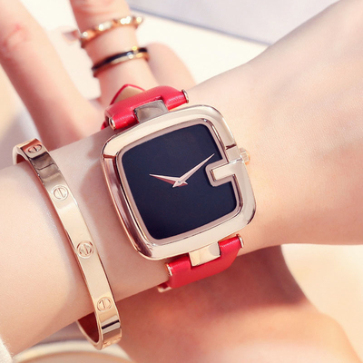 OEM 3atm imperméable de montre du quartz des petites femmes carrées de montre de fermoir de boucle