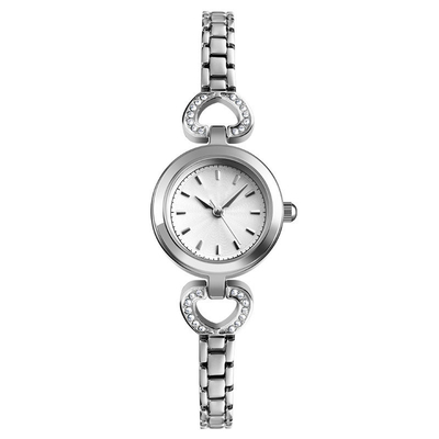 Montre-bracelet de meulage fine Diamond Encrusted Dial de quartz d'acier inoxydable