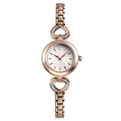 Montre-bracelet de meulage fine Diamond Encrusted Dial de quartz d'acier inoxydable