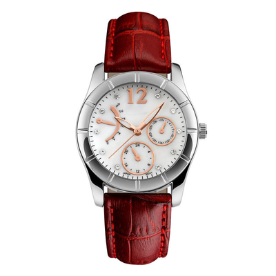 Type adapté aux besoins du client de fermoir de boucle de montre-bracelet de quartz d'acier inoxydable de service imperméable