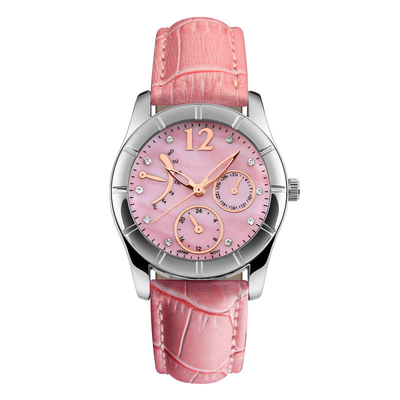 Type adapté aux besoins du client de fermoir de boucle de montre-bracelet de quartz d'acier inoxydable de service imperméable