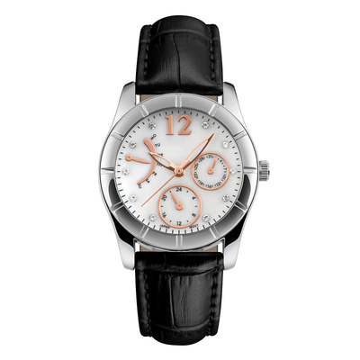 Type adapté aux besoins du client de fermoir de boucle de montre-bracelet de quartz d'acier inoxydable de service imperméable