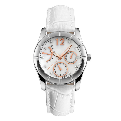 Type adapté aux besoins du client de fermoir de boucle de montre-bracelet de quartz d'acier inoxydable de service imperméable
