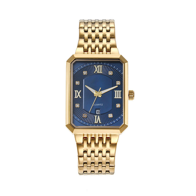 Montre argentée 24cm de quartz d'affaires avec la fonction d'affichage de temps