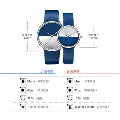 ceinture épaisse d'unité centrale de 7mm ou montre en cuir véritable 3ATM avec Sapphire Crystal Glass