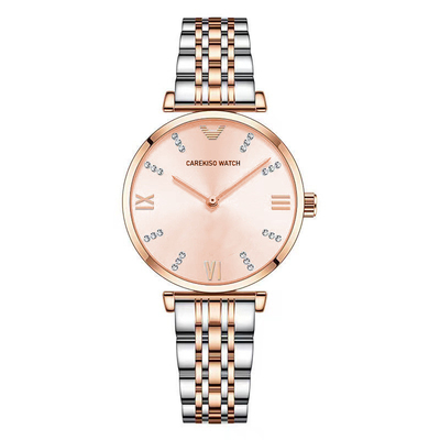 Montres de poignet en quartz en acier inoxydable pour femmes avec fonction d'affichage du temps