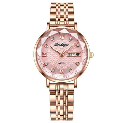 Montres à quartz argentées résistantes à l' eau 3ATM