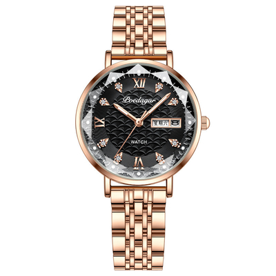 Montres à quartz argentées résistantes à l' eau 3ATM
