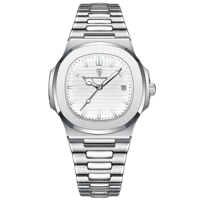 Largeur de bande 20 mm Quartz en acier inoxydable Montres à main Option d'affichage de l'heure Poids 135g