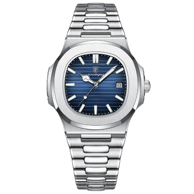 Largeur de bande 20 mm Quartz en acier inoxydable Montres à main Option d'affichage de l'heure Poids 135g