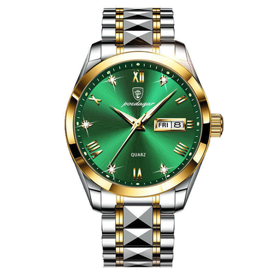 Montres de poignet en quartz en acier inoxydable avec épaisseur de boîtier 13 mm Longueur de bande 24 cm