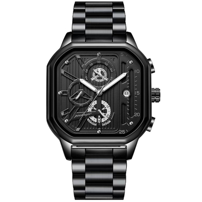 Montres de poignet en quartz en acier inoxydable conçues avec affichage du pointeur