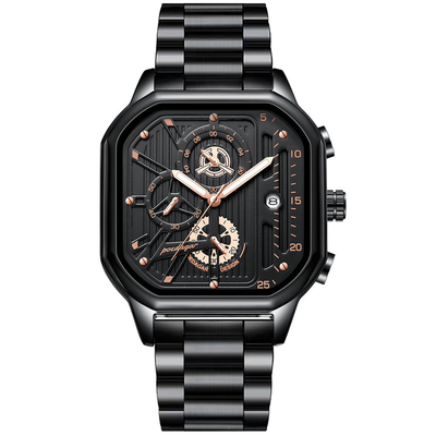 Montres de poignet en quartz en acier inoxydable conçues avec affichage du pointeur