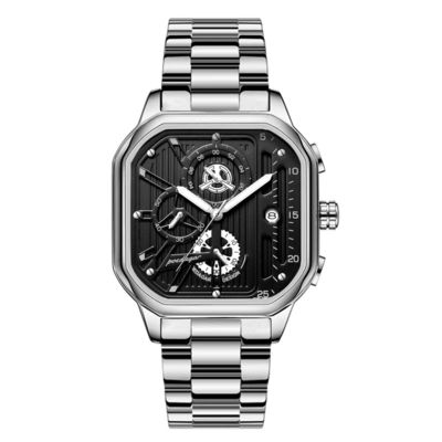 Montres de poignet en quartz en acier inoxydable conçues avec affichage du pointeur