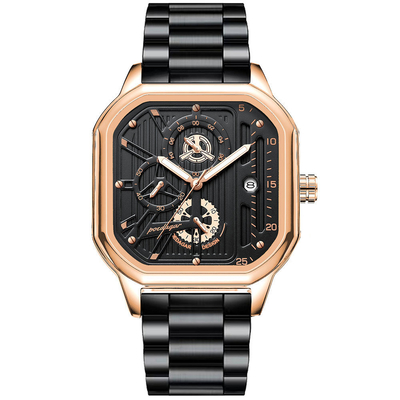 Montres de poignet en quartz en acier inoxydable conçues avec affichage du pointeur